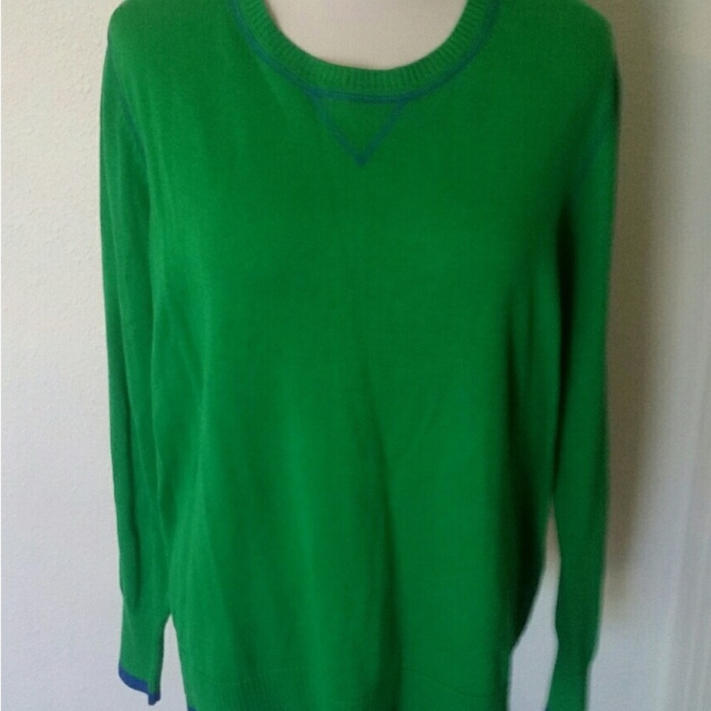 Vince Camuto Green and Blue Sweater